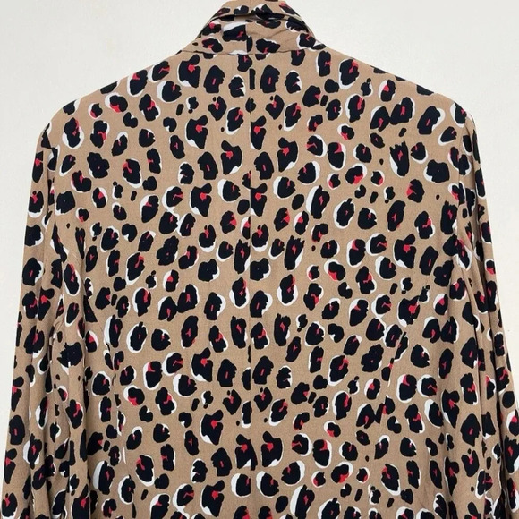 Chaus New York Womens Medium Leopard Open Blazer Jacket - Picture 10 of 12